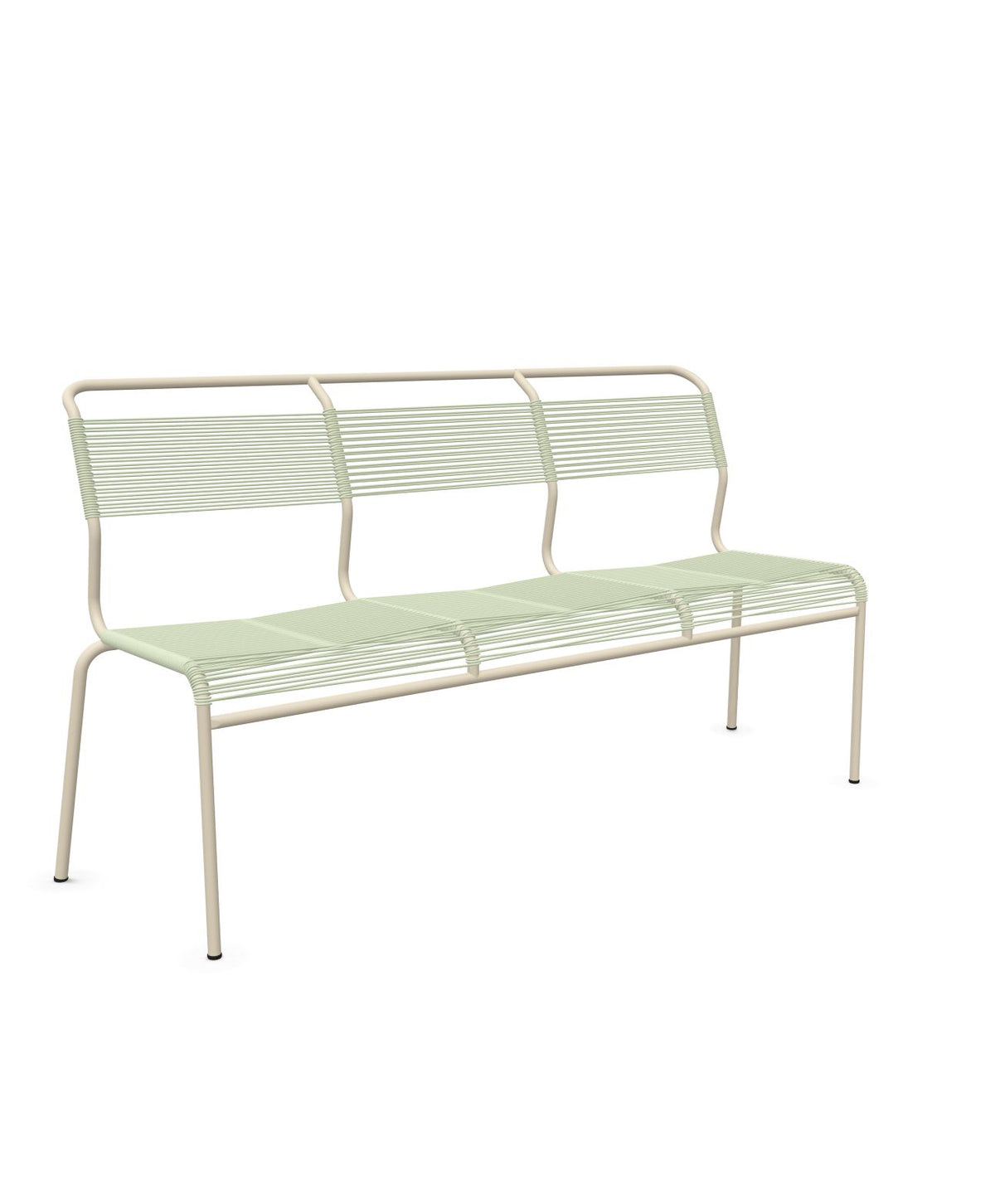 Schaffner Säntis Banc Spaghetti 3 places sans accoudoirs Vert Pastel 64 Sable Pastel 15 