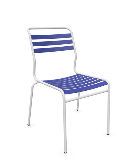 Schaffner Säntis Chaise à lattes Bleu 53 Blanc 90 