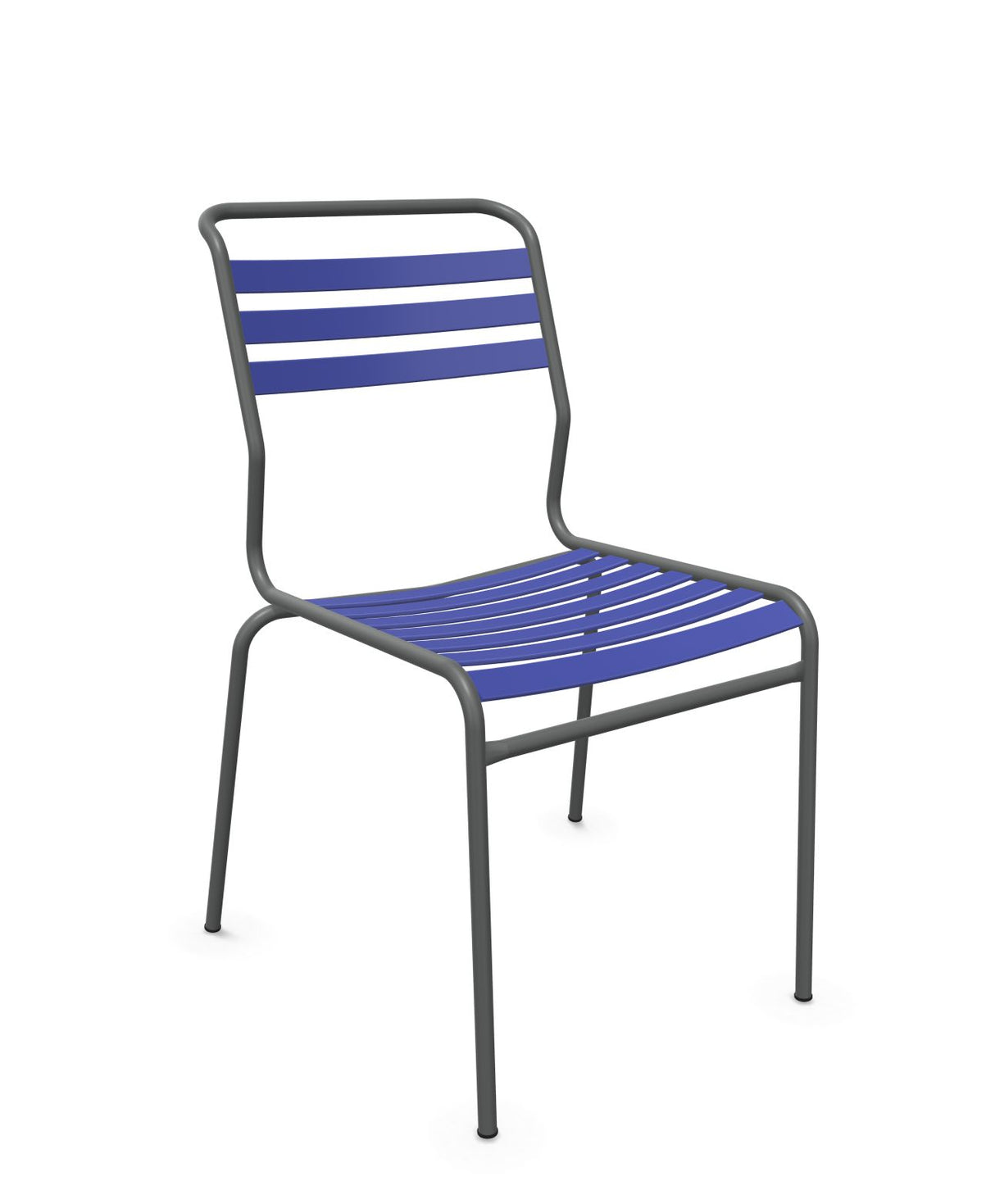 Schaffner Säntis Chaise à lattes Bleu 53 Graphite 73 