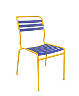 Schaffner Säntis Chaise à lattes Bleu 53 Jaune 11 