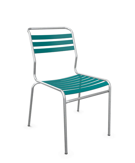 Schaffner Säntis Chaise à lattes Bleu Kali 56 Galvanisé à chaud 02 