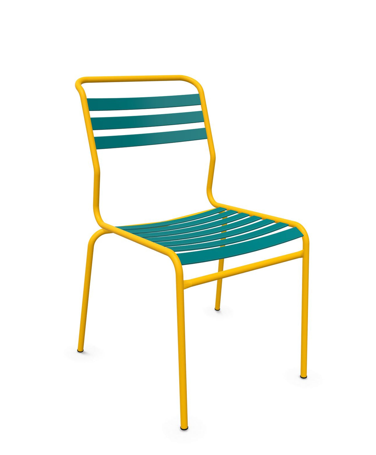Schaffner Säntis Chaise à lattes Bleu Kali 56 Jaune 11 