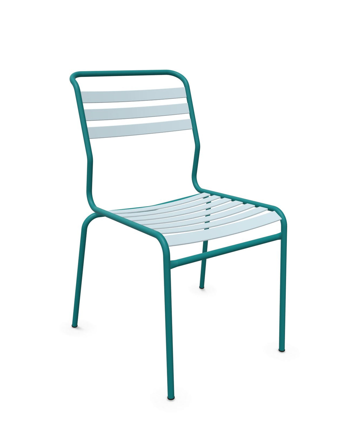 Schaffner Säntis Chaise à lattes Bleu Pastel 51 Bleu Kali 56 