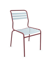 Schaffner Säntis Chaise à lattes Bleu Pastel 51 Bordeaux 38 