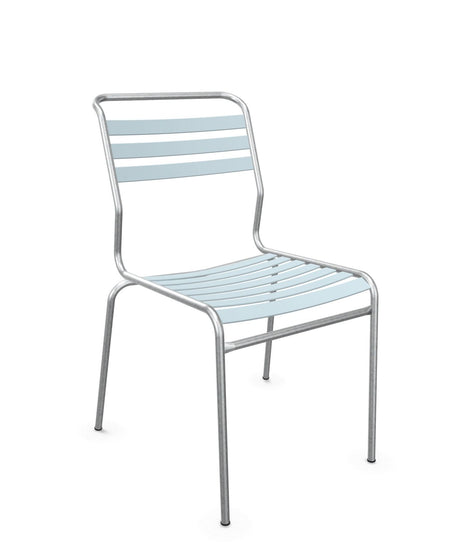 Schaffner Säntis Chaise à lattes Bleu Pastel 51 Galvanisé à chaud 02 