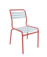 Schaffner Säntis Chaise à lattes Bleu Pastel 51 Rouge 30 