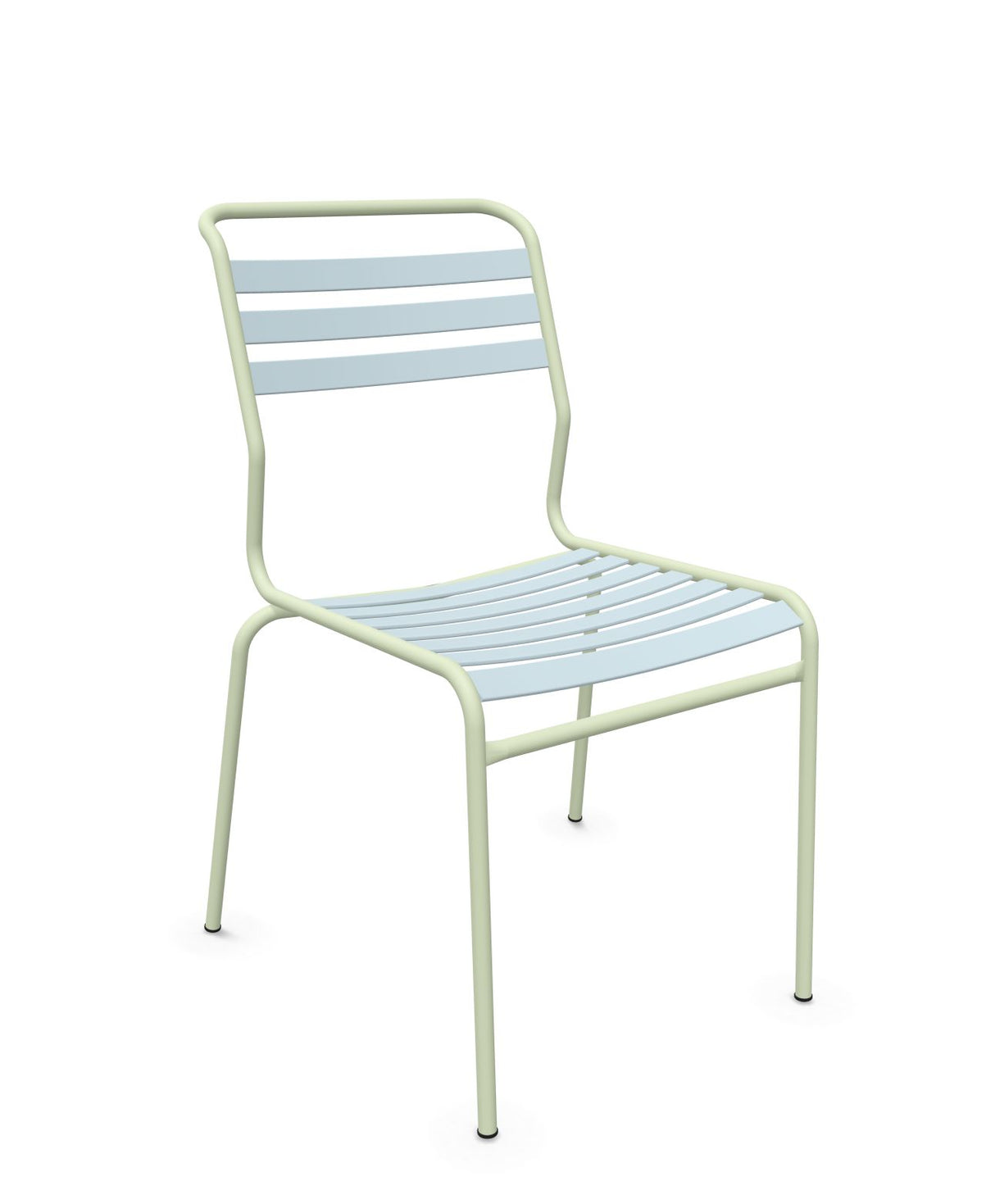 Schaffner Säntis Chaise à lattes Bleu Pastel 51 Vert Pastel 64 