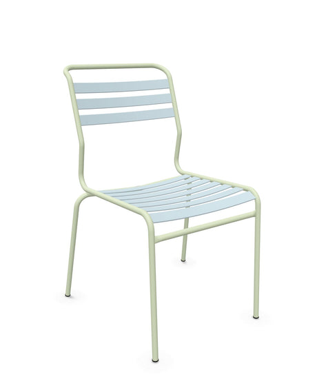 Schaffner Säntis Chaise à lattes Bleu Pastel 51 Vert Pastel 64 