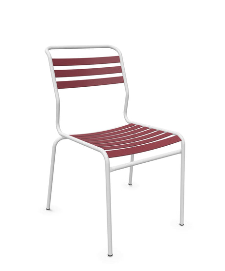 Schaffner Säntis Chaise à lattes Bordeaux 38 Blanc 90 