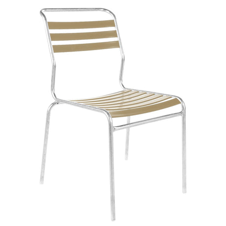 Schaffner Säntis Chaise à lattes GALAXUS Galvanisé à chaud 02 / marron pastel 83 