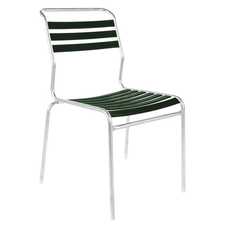 Schaffner Säntis Chaise à lattes GALAXUS Galvanisé à chaud 02 / vert sapin 66 