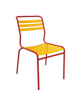 Schaffner Säntis Chaise à lattes Jaune 11 Rouge 30 