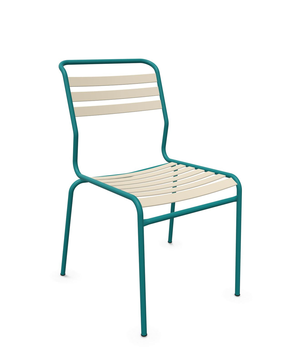 Schaffner Säntis Chaise à lattes Sable Pastel 15 Bleu Kali 56 