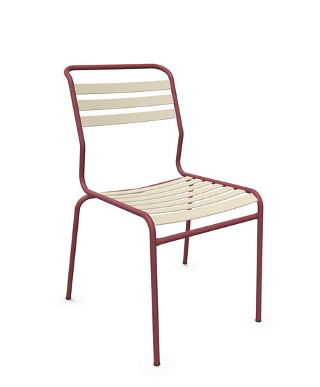 Schaffner Säntis Chaise à lattes Sable Pastel 15 Bordeaux 38 