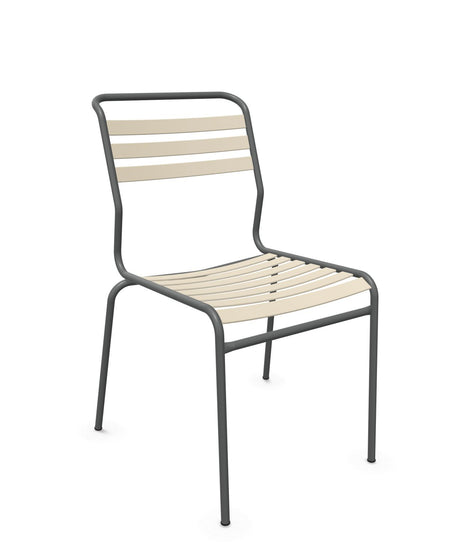 Schaffner Säntis Chaise à lattes Sable Pastel 15 Graphite 73 