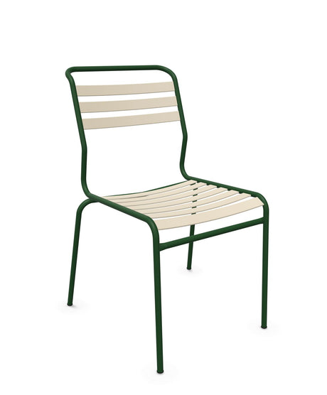 Schaffner Säntis Chaise à lattes Sable Pastel 15 Vert Sapin 66 