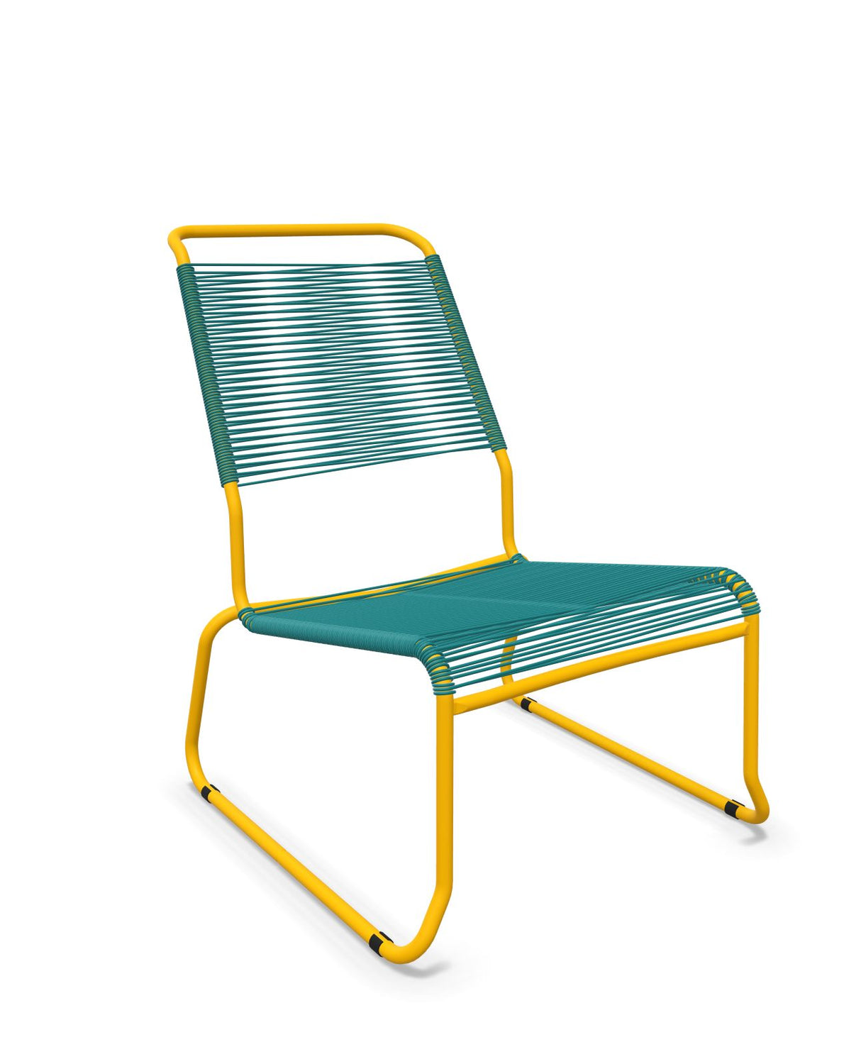 Schaffner Säntis Chaise basse Haut dossier luge Spaghetti Bleu Kali 56 Jaune 11 