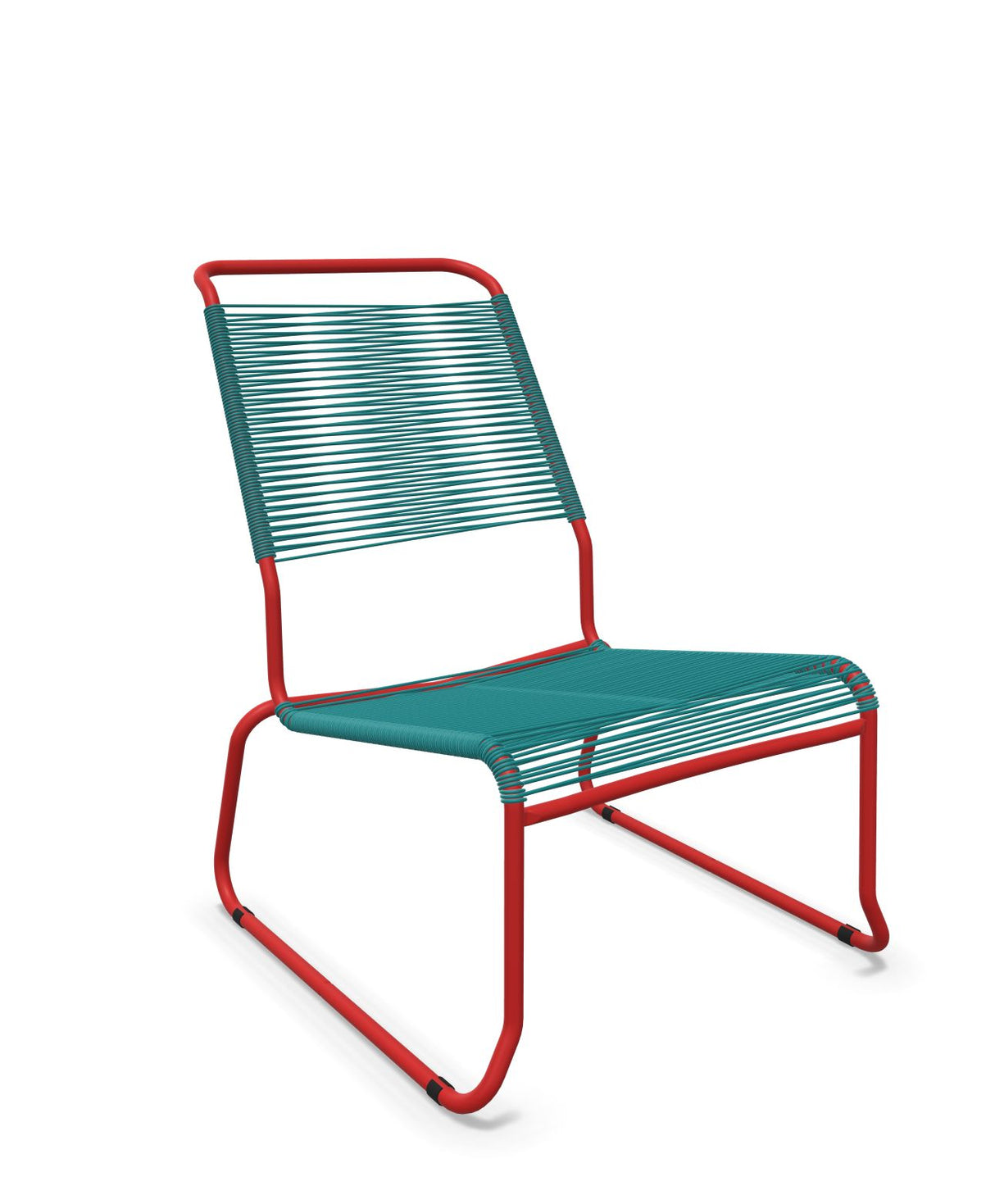 Schaffner Säntis Chaise basse Haut dossier luge Spaghetti Bleu Kali 56 Rouge 30 