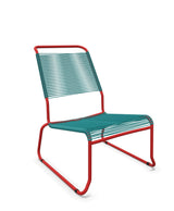 Schaffner Säntis Chaise basse Haut dossier luge Spaghetti Bleu Kali 56 Rouge 30 