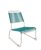 Schaffner Säntis Chaise basse Haut dossier luge Spaghetti Bleu Kali 56 Sable Pastel 15 