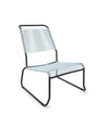 Schaffner Säntis Chaise basse Haut dossier luge Spaghetti Bleu Pastel 51 Anthracite 77 