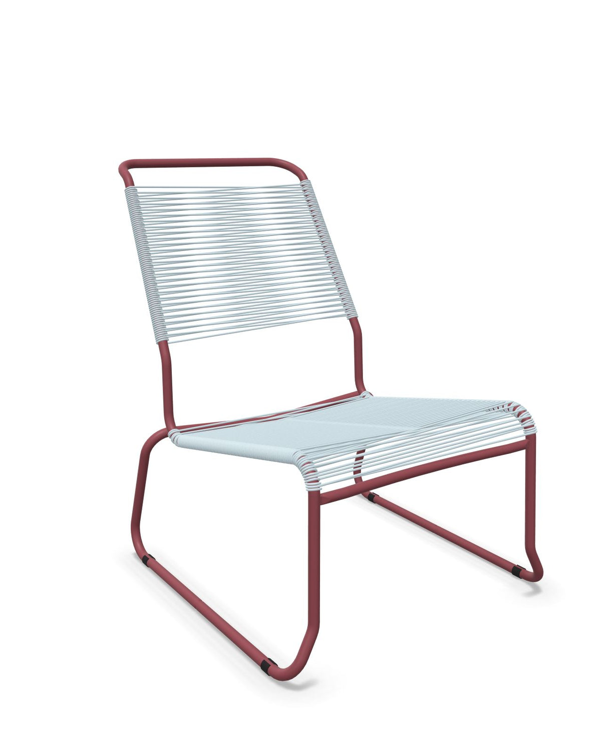Schaffner Säntis Chaise basse Haut dossier luge Spaghetti Bleu Pastel 51 Bordeaux 38 