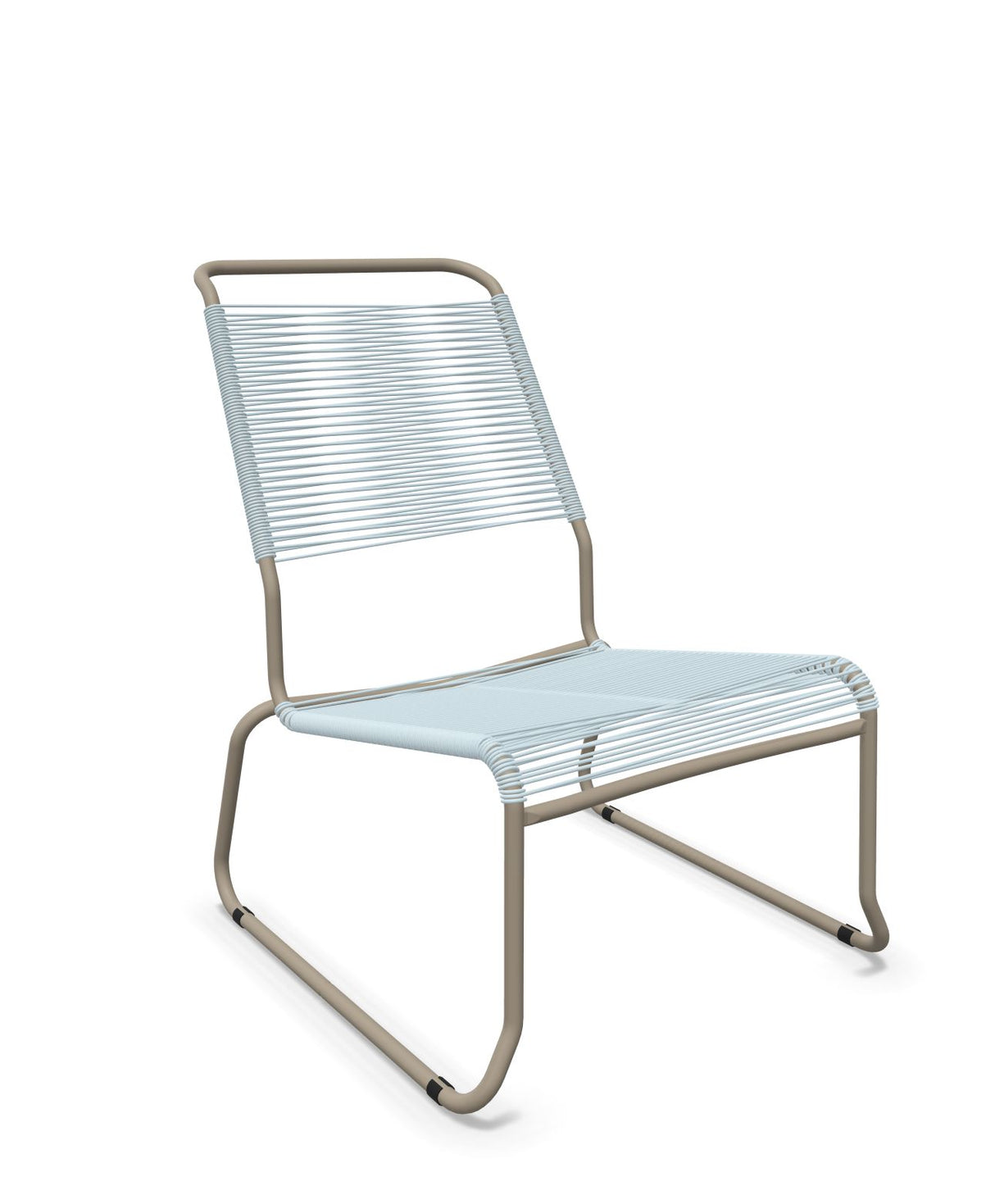 Schaffner Säntis Chaise basse Haut dossier luge Spaghetti Bleu Pastel 51 Champagne 85 