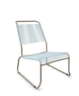 Schaffner Säntis Chaise basse Haut dossier luge Spaghetti Bleu Pastel 51 Champagne 85 