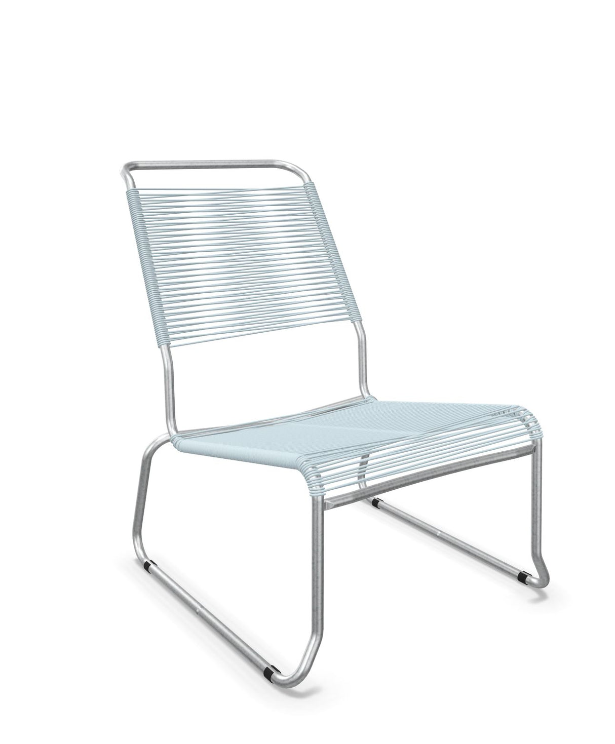 Schaffner Säntis Chaise basse Haut dossier luge Spaghetti Bleu Pastel 51 Galvanisé à chaud 02 