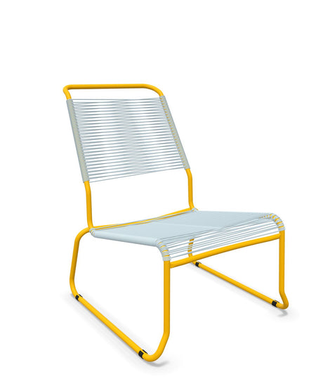 Schaffner Säntis Chaise basse Haut dossier luge Spaghetti Bleu Pastel 51 Jaune 11 