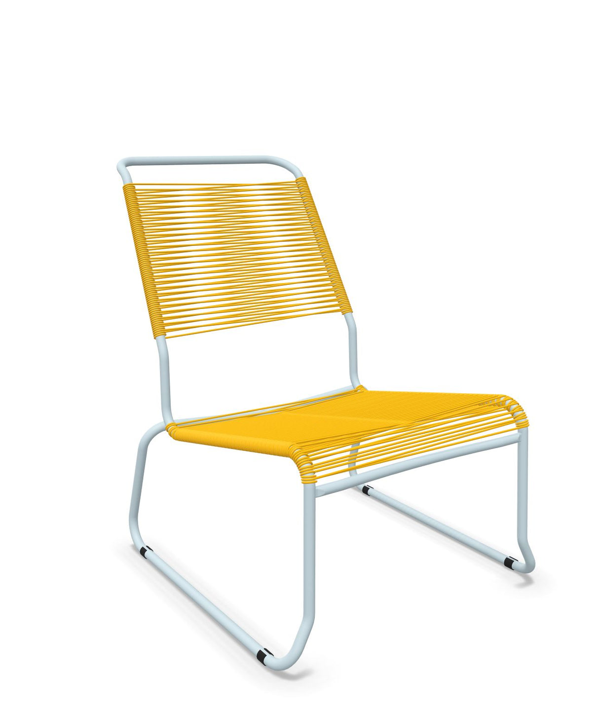Schaffner Säntis Chaise basse Haut dossier luge Spaghetti Jaune 11 Bleu Pastel 51 
