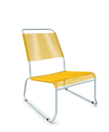 Schaffner Säntis Chaise basse Haut dossier luge Spaghetti Jaune 11 Bleu Pastel 51 