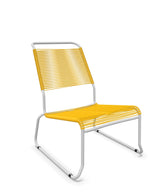 Schaffner Säntis Chaise basse Haut dossier luge Spaghetti Jaune 11 Gris Argent 78 