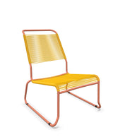 Schaffner Säntis Chaise basse Haut dossier luge Spaghetti Jaune 11 Terracotta 84 