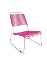 Schaffner Säntis Chaise basse Haut dossier luge Spaghetti Rose 41 Blanc 90 