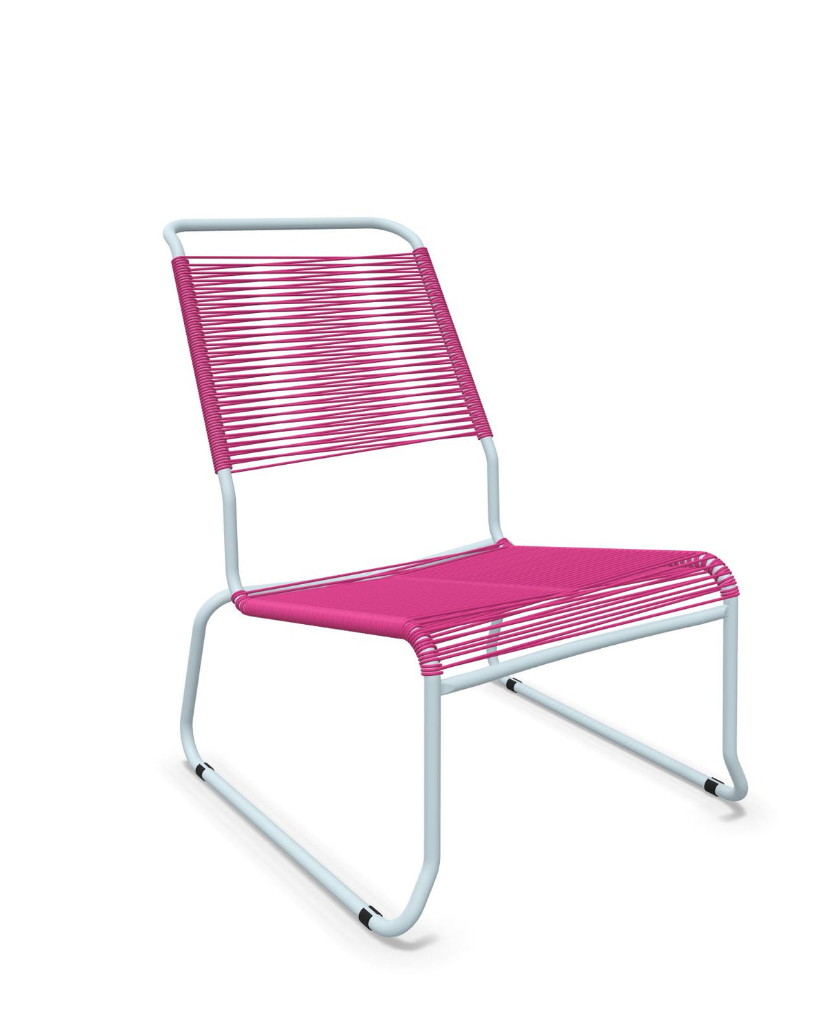 Schaffner Säntis Chaise basse Haut dossier luge Spaghetti Rose 41 Bleu Pastel 51 