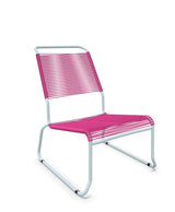 Schaffner Säntis Chaise basse Haut dossier luge Spaghetti Rose 41 Bleu Pastel 51 