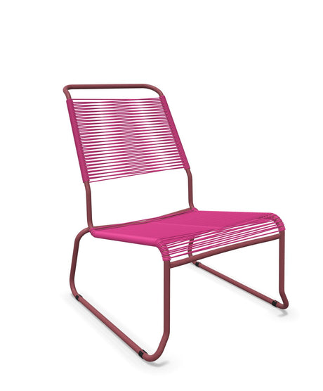 Schaffner Säntis Chaise basse Haut dossier luge Spaghetti Rose 41 Bordeaux 38 