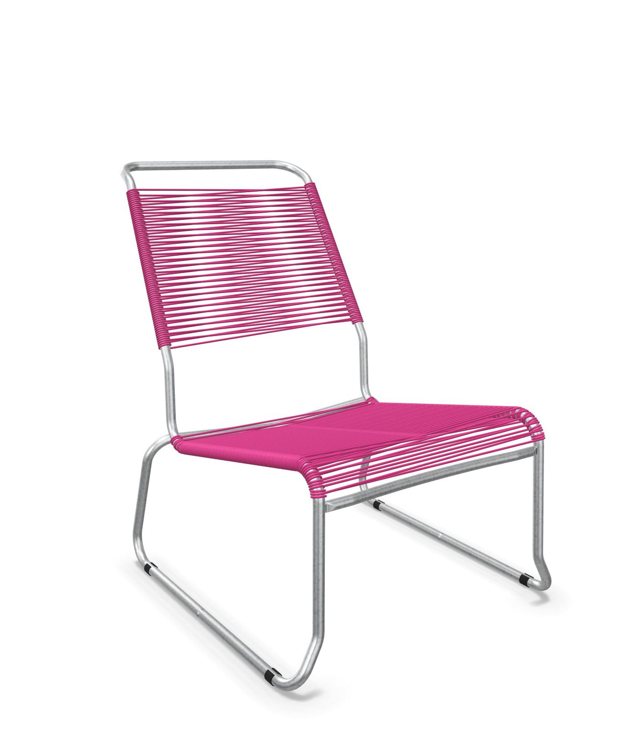Schaffner Säntis Chaise basse Haut dossier luge Spaghetti Rose 41 Galvanisé à chaud 02 