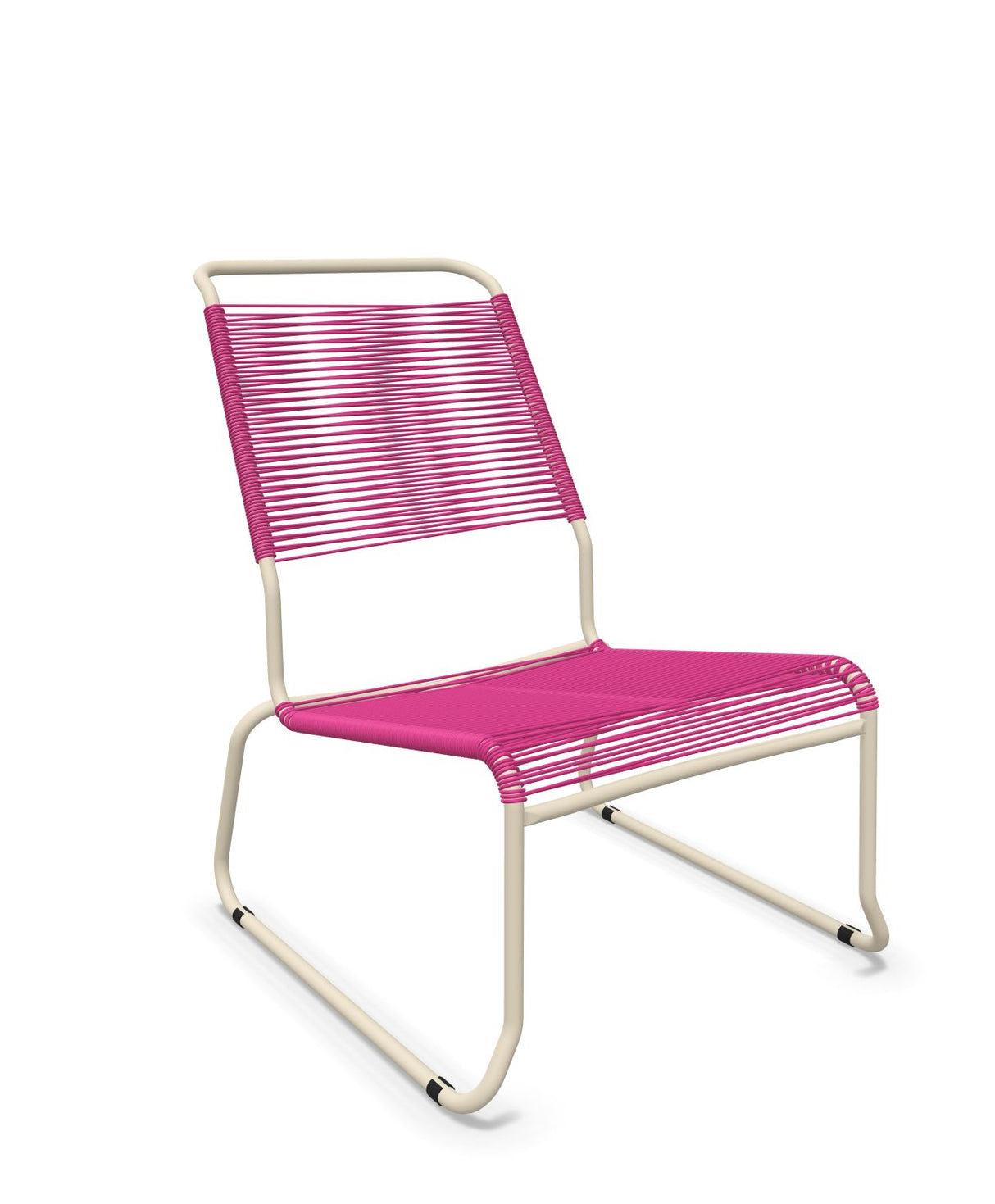 Schaffner Säntis Chaise basse Haut dossier luge Spaghetti Rose 41 Sable Pastel 15 