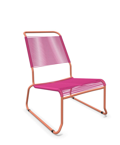 Schaffner Säntis Chaise basse Haut dossier luge Spaghetti Rose 41 Terracotta 84 