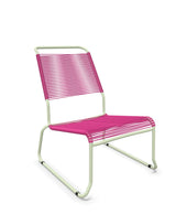 Schaffner Säntis Chaise basse Haut dossier luge Spaghetti Rose 41 Vert Pastel 64 