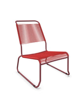 Schaffner Säntis Chaise basse Haut dossier luge Spaghetti Rouge 30 Bordeaux 38 