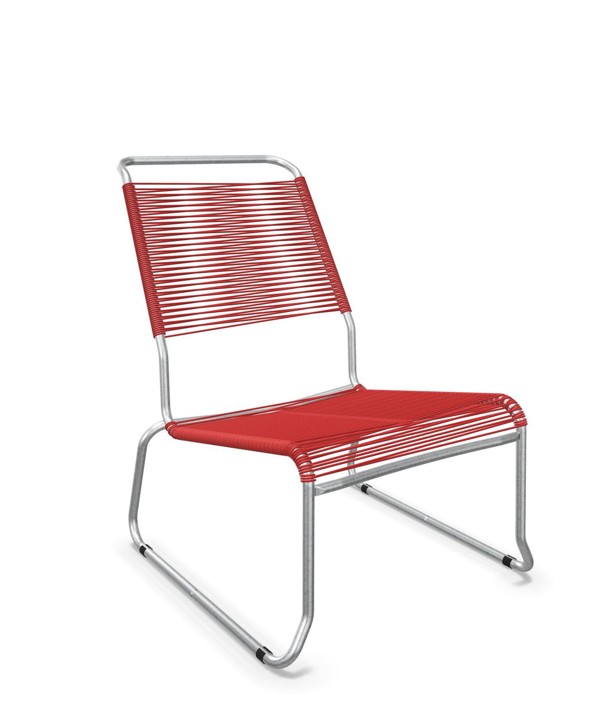 Schaffner Säntis Chaise basse Haut dossier luge Spaghetti Rouge 30 Galvanisé à chaud 02 