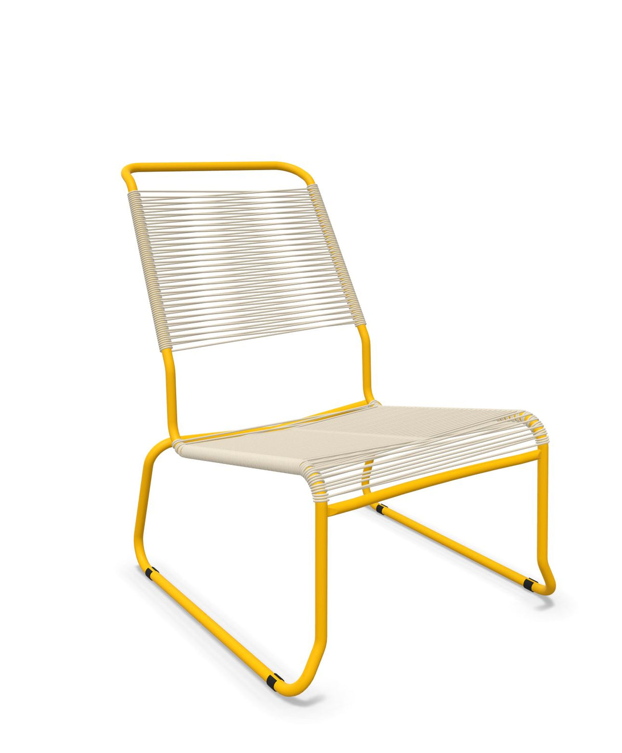 Schaffner Säntis Chaise basse Haut dossier luge Spaghetti Sable Pastel 15 Jaune 11 
