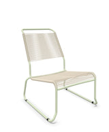Schaffner Säntis Chaise basse Haut dossier luge Spaghetti Sable Pastel 15 Vert Pastel 64 