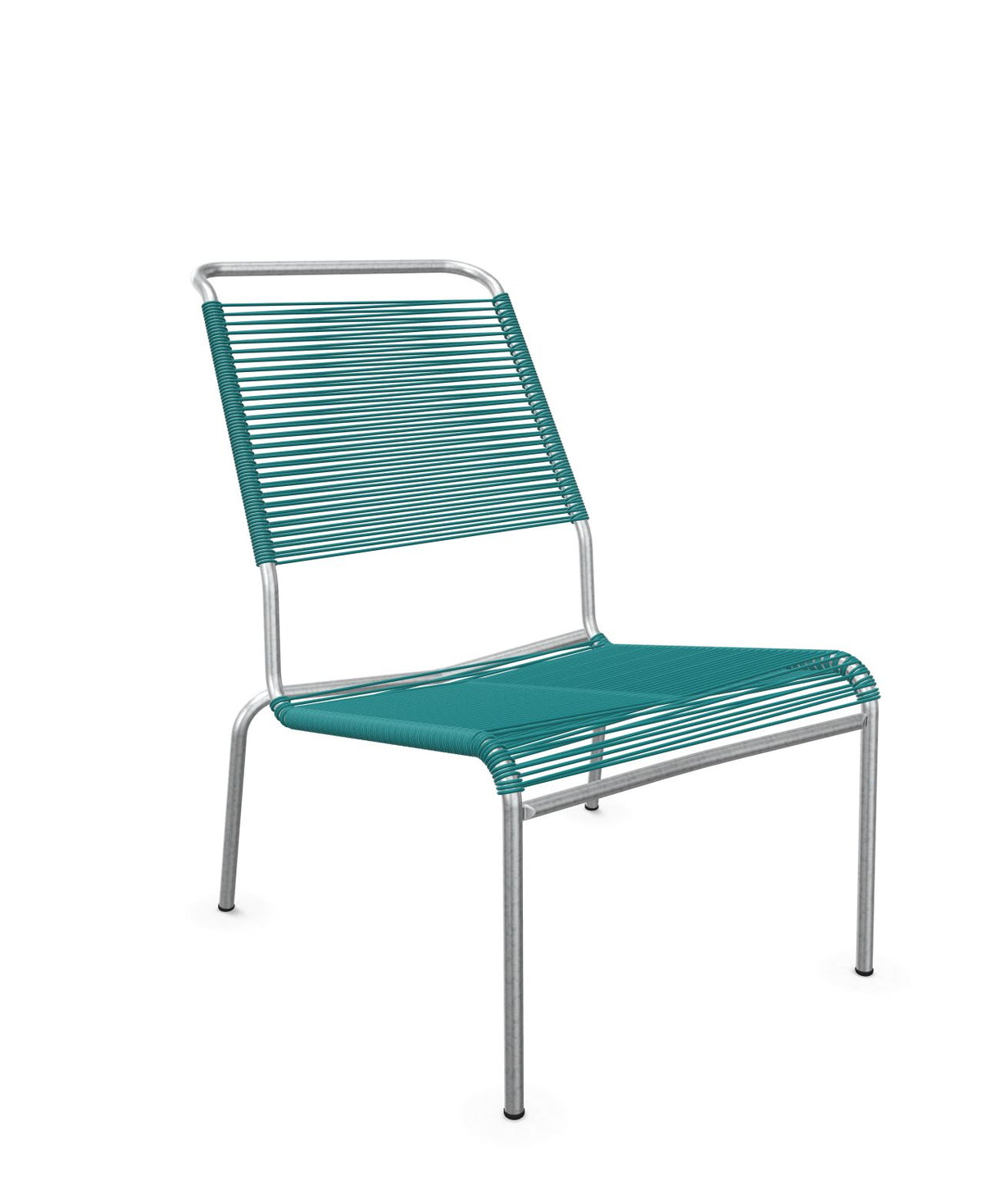 Schaffner Säntis Chaise basse Haut dossier Spaghetti Bleu Kali 56 Galvanisé à chaud 02 