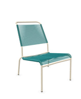 Schaffner Säntis Chaise basse Haut dossier Spaghetti Bleu Kali 56 Sable Pastel 15 