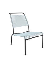 Schaffner Säntis Chaise basse Haut dossier Spaghetti Bleu Pastel 51 Anthracite 77 