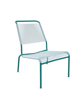 Schaffner Säntis Chaise basse Haut dossier Spaghetti Bleu Pastel 51 Bleu Kali 56 